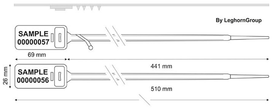precinto plastico hector seal lt 7.5×510 mm diseno tecnico