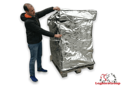 bolsa de protección térmica en aluminio para paletas