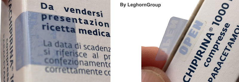 Etiquetas VOID para estuches farmacéuticos